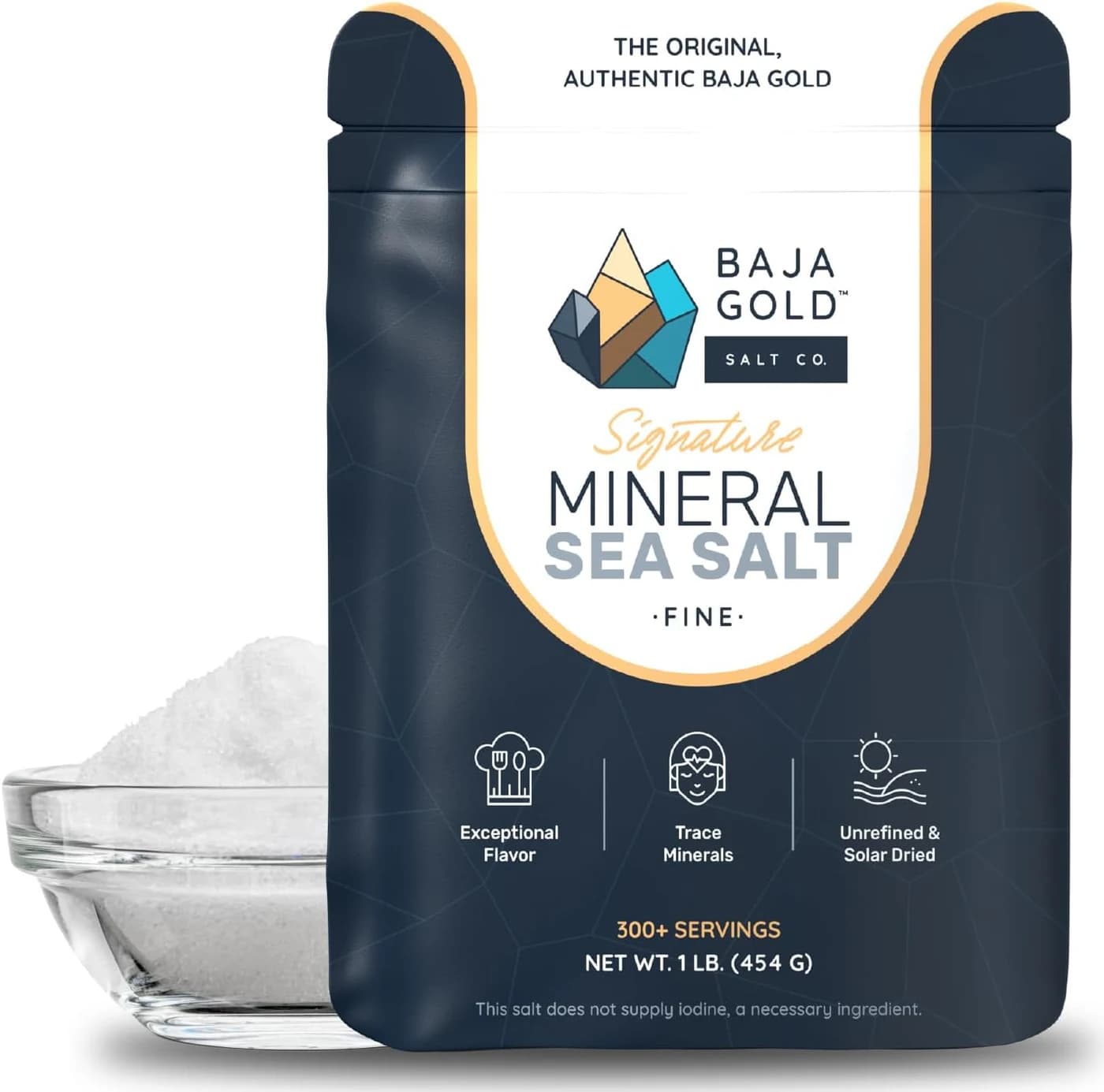 Baja Gold Mineral Sea Salt Fine Grind 454 g