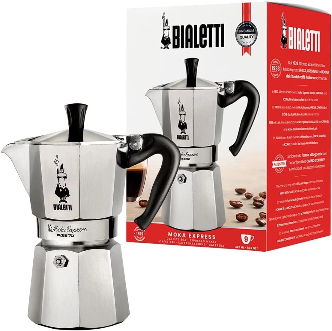 Bialetti Moka Express Espresso Maker 420 ml