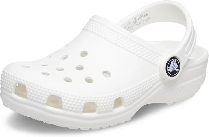 Crocs Kids' Classic Croc Clogs, White, 6