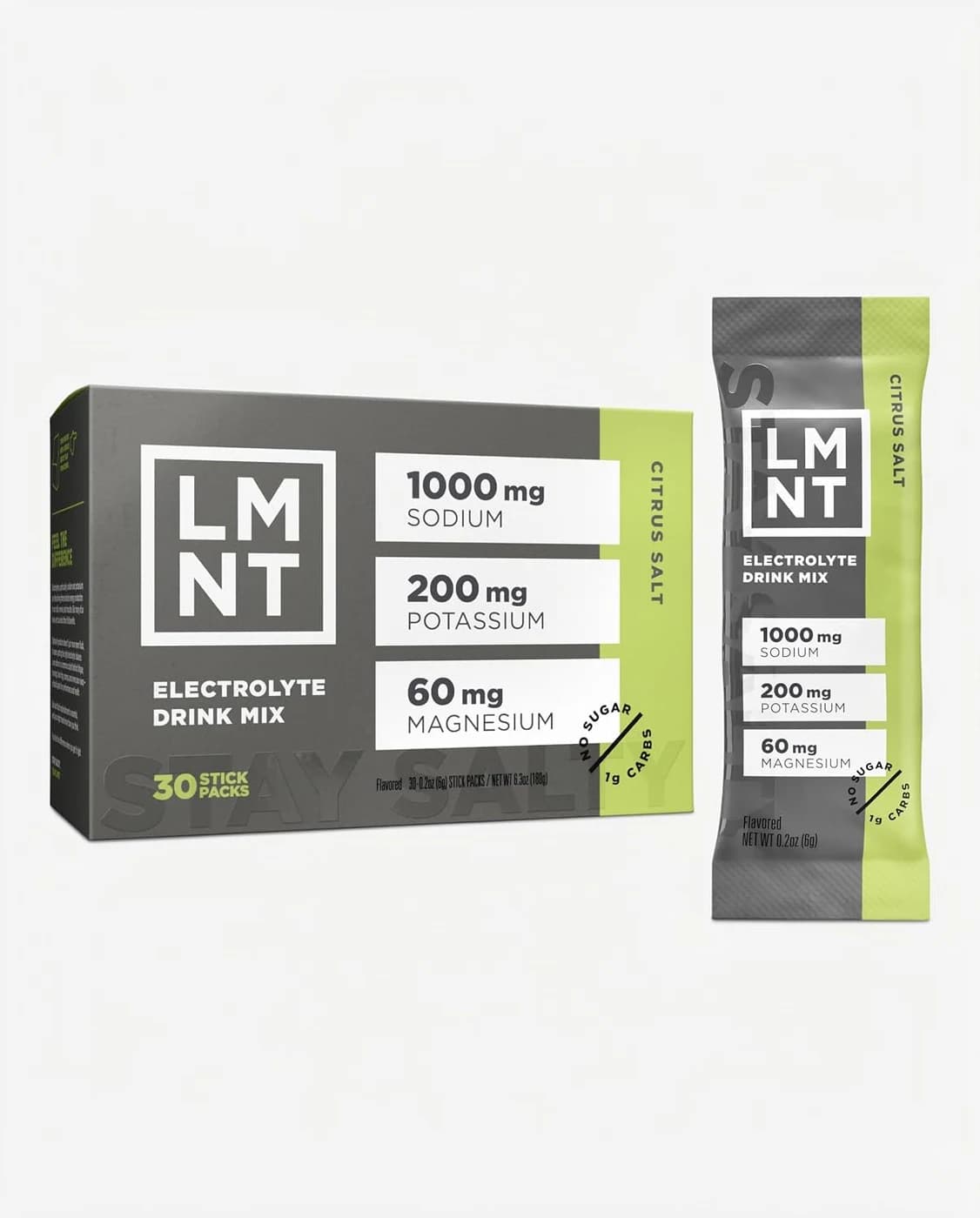 Drink LMNT Zero Sugar Electrolytes, Citrus Salt (Pack of 30)