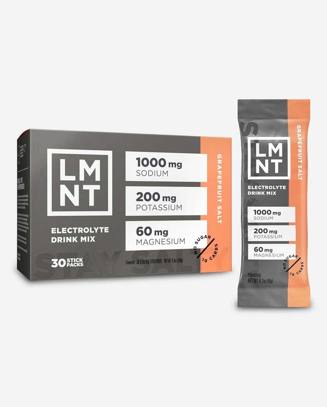 Drink LMNT Zero Sugar Electrolytes, Grapefruit Salt (Pack of 30)