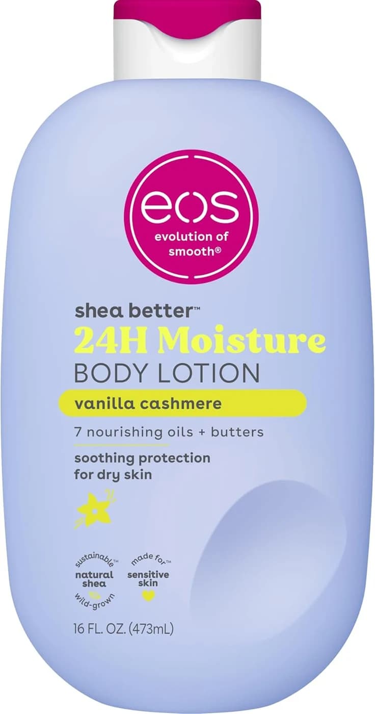 EOS Shea Better™ 24H Moisture Body Lotion, Vanilla Cashmere, 16 fl oz / 473 ml