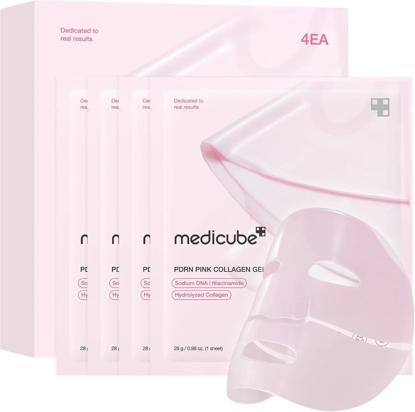 medicube PDRN Pink Collagen Gel Mask lifting and firming mask with collagen 4 x 28 g